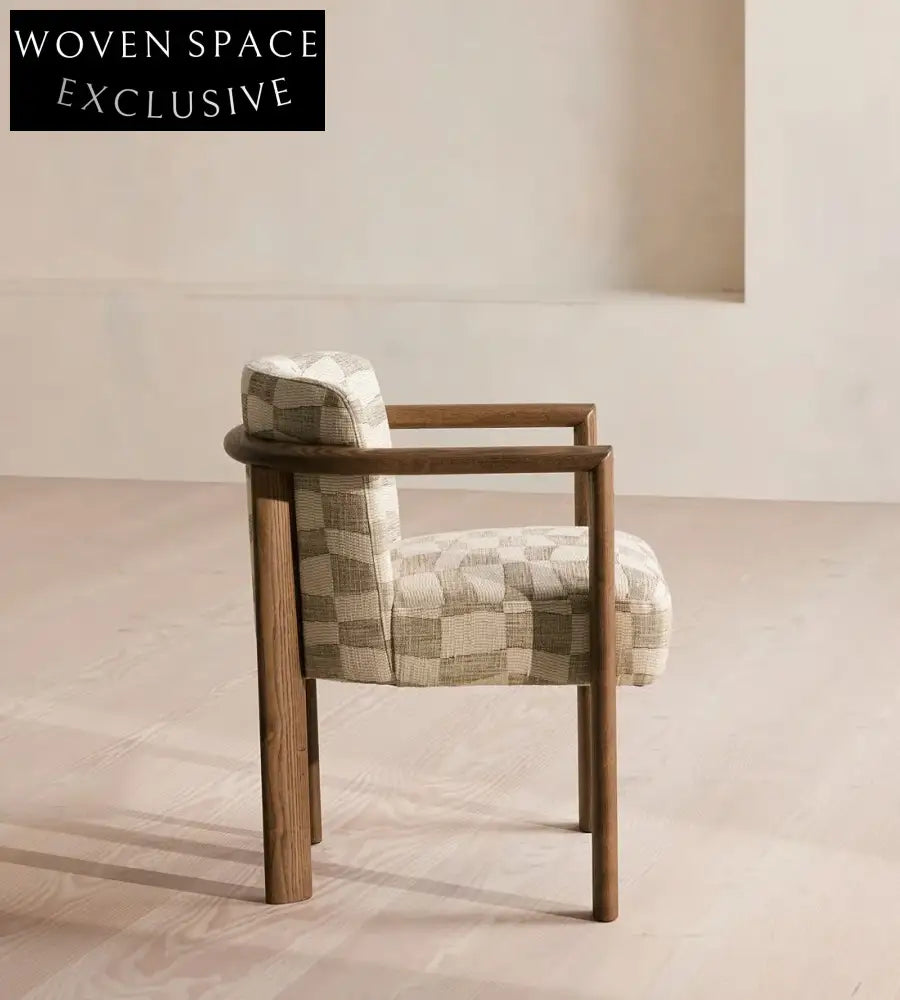 Modern Customizable Solid Wood & Fabric Dining Chair for Home & Restaurant