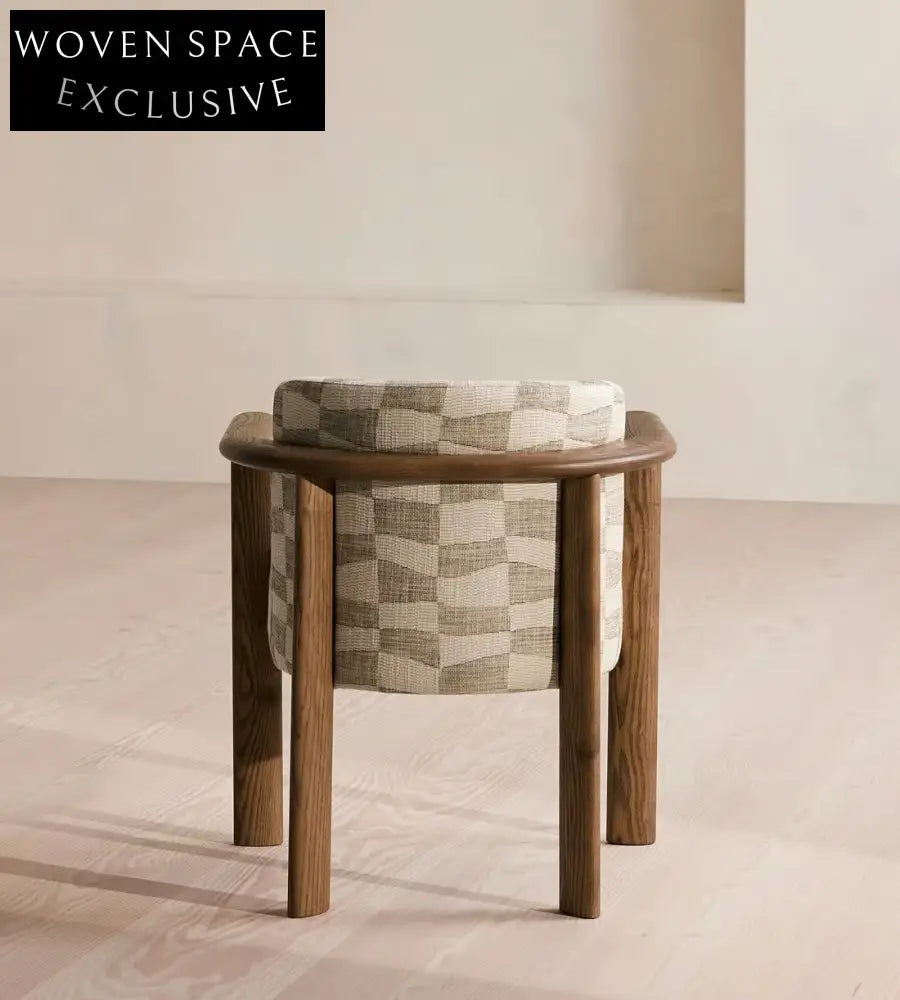 Modern Customizable Solid Wood & Fabric Dining Chair for Home & Restaurant