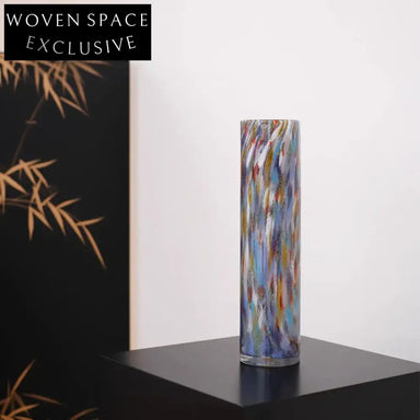 Elegant Cylindrical Colorful Glaze Decorative Living Room Flower Vase
