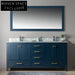 Elegant Double Bathroom Vanity Set with Carrara Marble Top and Integrated Sink