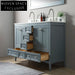 Elegant Double Sink Bathroom Vanity - Solid Wood, Marble Top, Soft-Close Cabinet