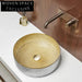 Elegant Electroplated Glass Above Counter Round Bathroom Vessel Sink