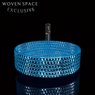 Elegant Electroplated Glass Above Counter Round Bathroom Vessel Sink