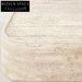 Elegant Ellipse Natural Travertine Marble Modern Living Room Coffee Table