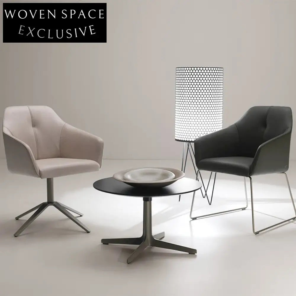 Elegant Ergonomic Leather Swivel Computer Desk Chair for Home Office