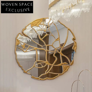 Elegant European Light Luxury Wall Art Hanging Decoration Mirror for Modern Homes