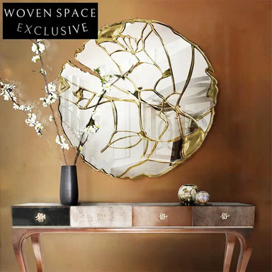 Elegant European Light Luxury Wall Art Hanging Decoration Mirror for Modern Homes