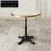 Elegant European Round Marble Top Dining Table with Stainless Steel Base