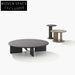 Elegant European Solid Wood Round Living Room Accent Coffee Table