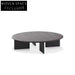 Elegant European Solid Wood Round Living Room Accent Coffee Table
