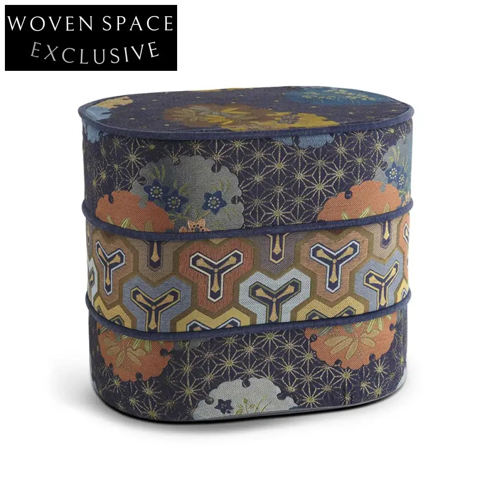 Elegant European Style Fabric Round Ottoman Bench Chair for Living Room