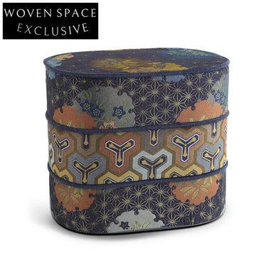 Elegant European Style Fabric Round Ottoman Bench Chair for Living Room