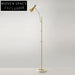 Elegant European Style Iron Marble Base Gold Living Room Floor Lamp