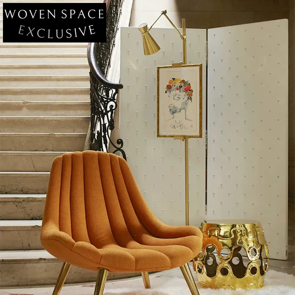 Elegant European Style Iron Marble Base Gold Living Room Floor Lamp