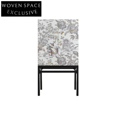 Elegant European Style Solid Wood Living Room Storage Sideboard Cabinet