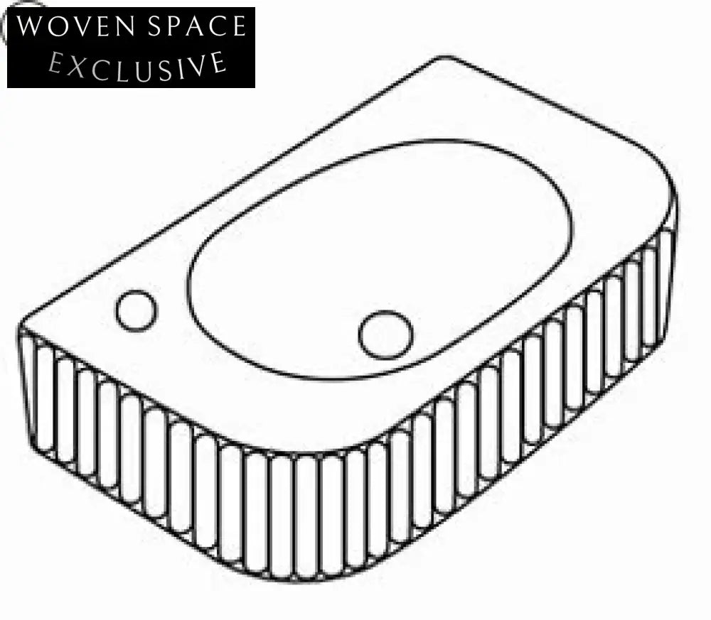 Elegant European Wall-Hung Ceramic Bathroom Sink – Fluted Groove Design, Modern Style