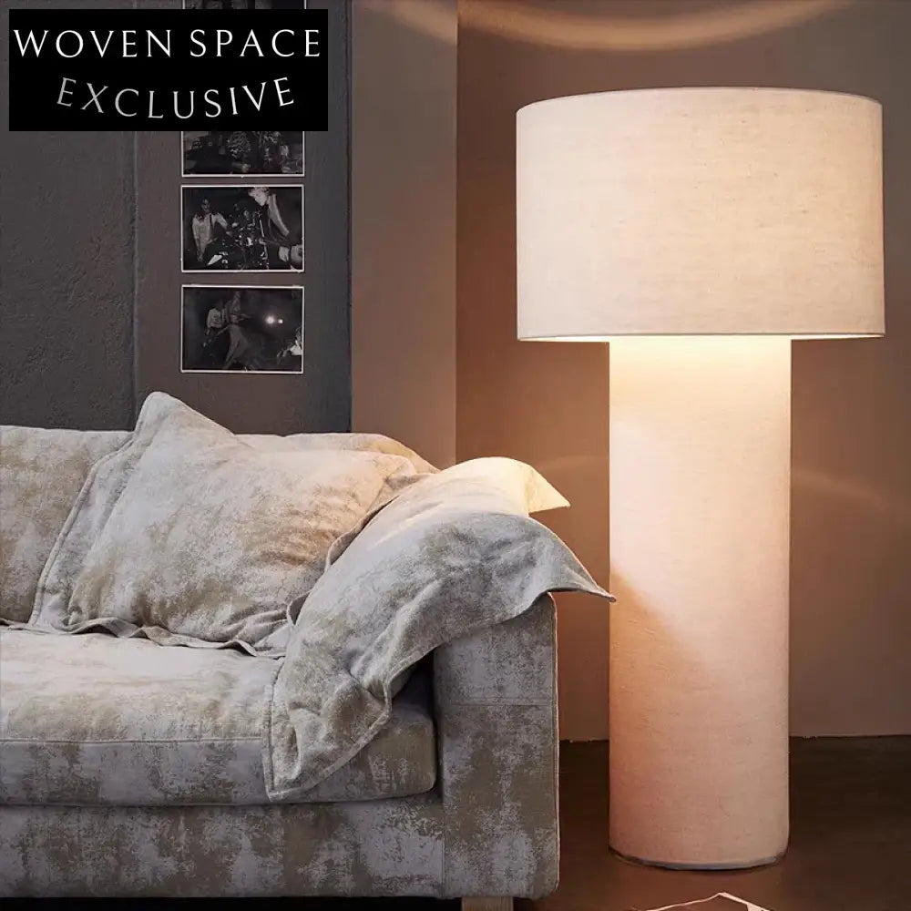 Elegant Fabric LED Floor Lamp for Modern Home Decor and Cafe Spaces