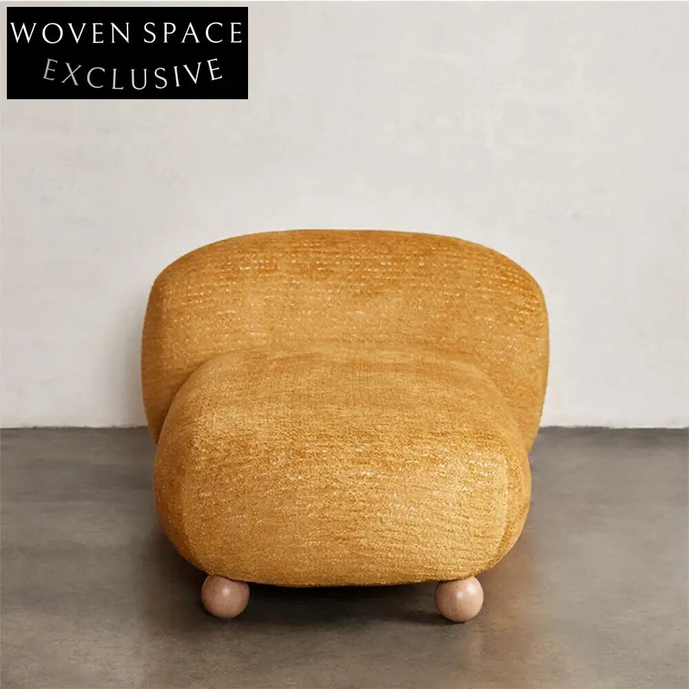Elegant Fabric Lounge Chair, Modern Design, Wooden Base, Comfortable Seating Chair