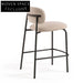 Elegant Fabric & Metal Bar Stool for Modern Coffee Shops and Restaurants
