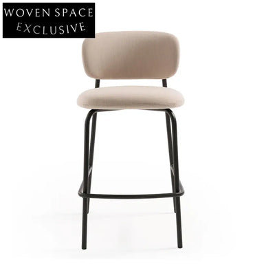 Elegant Fabric & Metal Bar Stool for Modern Coffee Shops and Restaurants