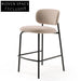 Elegant Fabric & Metal Bar Stool for Modern Coffee Shops and Restaurants