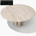 Elegant Floating Natural Travertine 6-Seater Modern Restaurant Dining Table