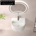 Elegant Fluted Artificial Stone Wall Mounted Space-Saving Bathroom Wash Basin