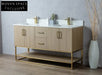 Elegant Freestanding Modern Double Sink Bathroom Storage Vanity
