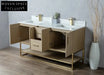 Elegant Freestanding Modern Double Sink Bathroom Storage Vanity