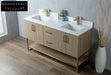 Elegant Freestanding Modern Double Sink Bathroom Storage Vanity