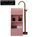 Elegant Freestanding Pink Artificial Stone Bathroom Pedestal Sink Basin