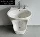 Elegant Freestanding Porcelain Foot Wash Basin for Modern Spa & Wudu Rituals