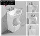 Elegant Freestanding Porcelain Pedestal Basin for Wudu Foot Washing & Modern Spaces