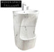 Elegant Freestanding Porcelain Pedestal Basin for Wudu Foot Washing & Modern Spaces