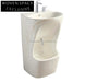 Elegant Freestanding Porcelain Pedestal Basin for Wudu Foot Washing & Modern Spaces