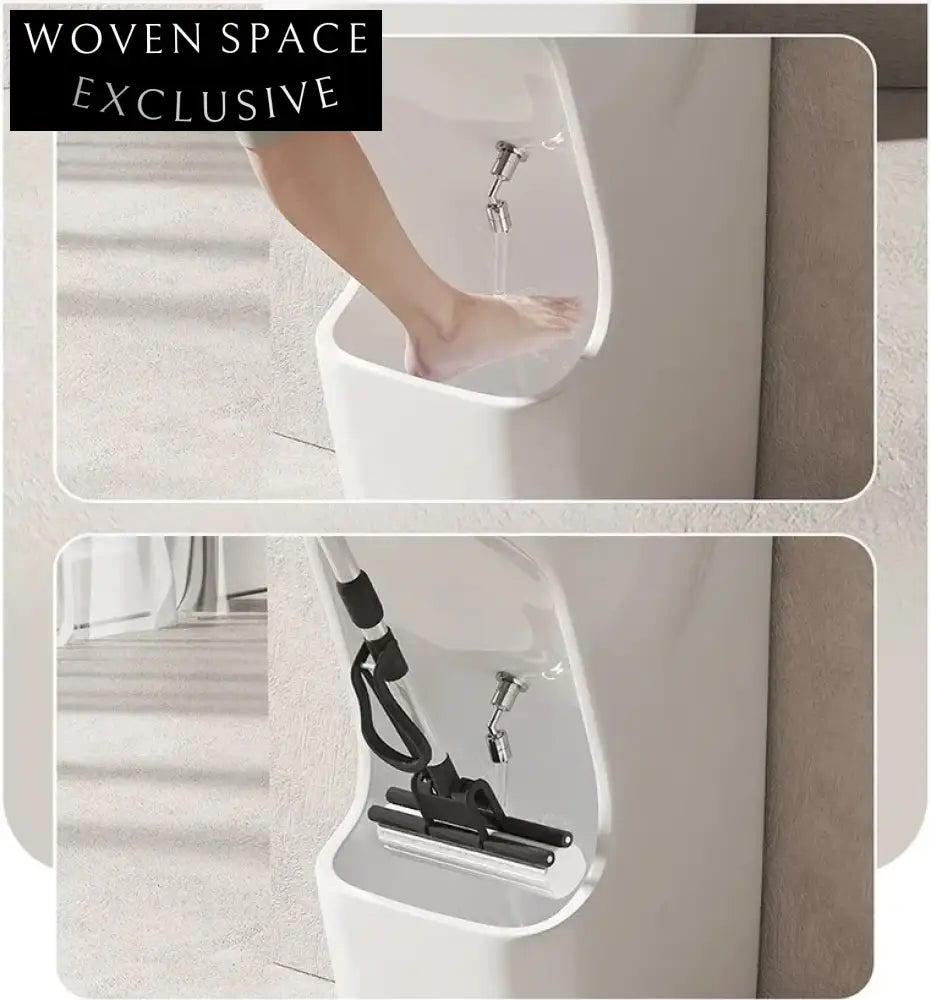 Elegant Freestanding Porcelain Pedestal Wudu Foot Wash Basin Sink