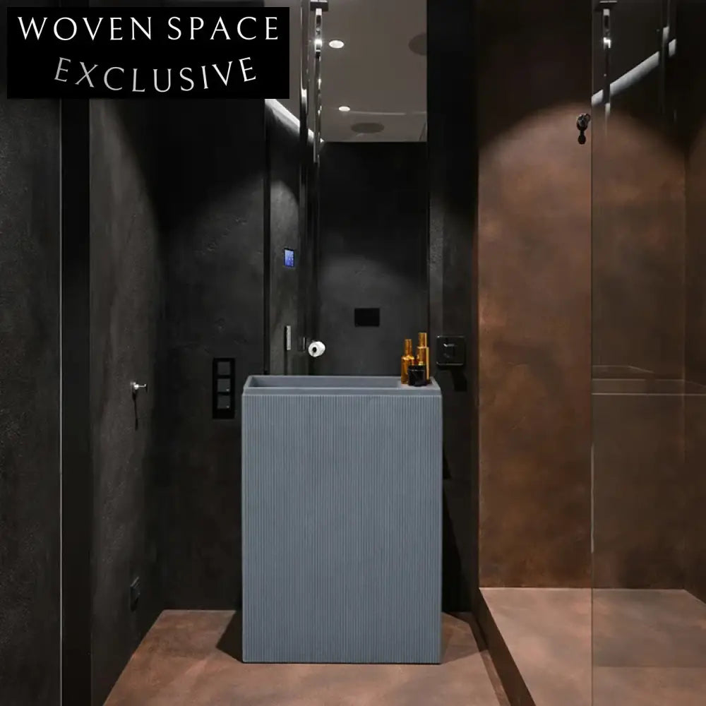 Elegant Freestanding Sandstone Bathroom Sink, Modern Eco-Friendly Hand Washing Basin