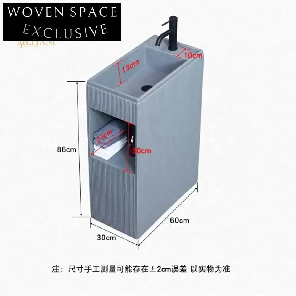 Elegant Freestanding Sandstone Bathroom Sink, Modern Eco-Friendly Hand Washing Basin