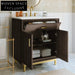 Elegant Freestanding Wooden Bathroom Vanity with Sink and Storage Cabinet