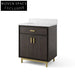 Elegant Freestanding Wooden Bathroom Vanity with Sink and Storage Cabinet
