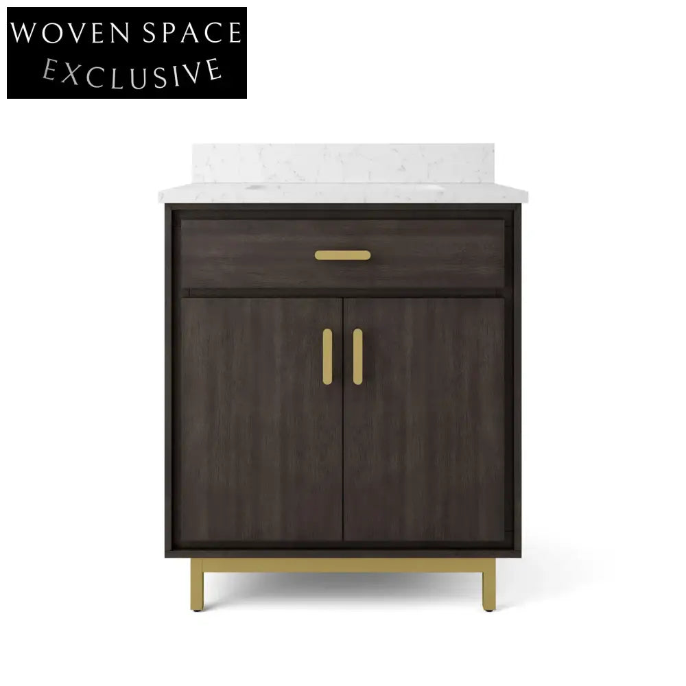 Elegant Freestanding Wooden Bathroom Vanity with Sink and Storage Cabinet