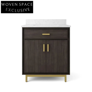 Elegant Freestanding Wooden Bathroom Vanity with Sink and Storage Cabinet