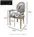 Elegant French Louis Arm Chair: Linen Upholstered, Solid Oak Wood, Antique Style