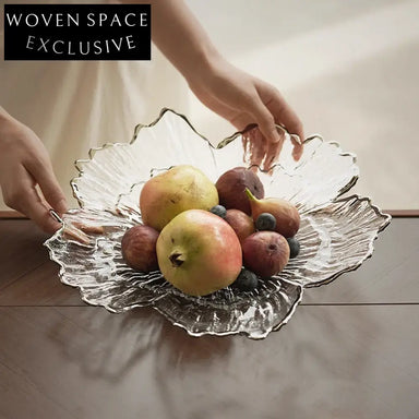 Elegant French Art Style Glass Decor Display Bowl for Home Dining