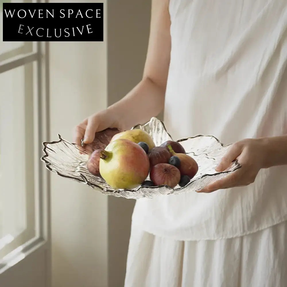 Elegant French Art Style Glass Decor Display Bowl for Home Dining