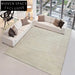 Elegant French Cream Handmade Wool Log Pattern Area Rug for Modern Homes