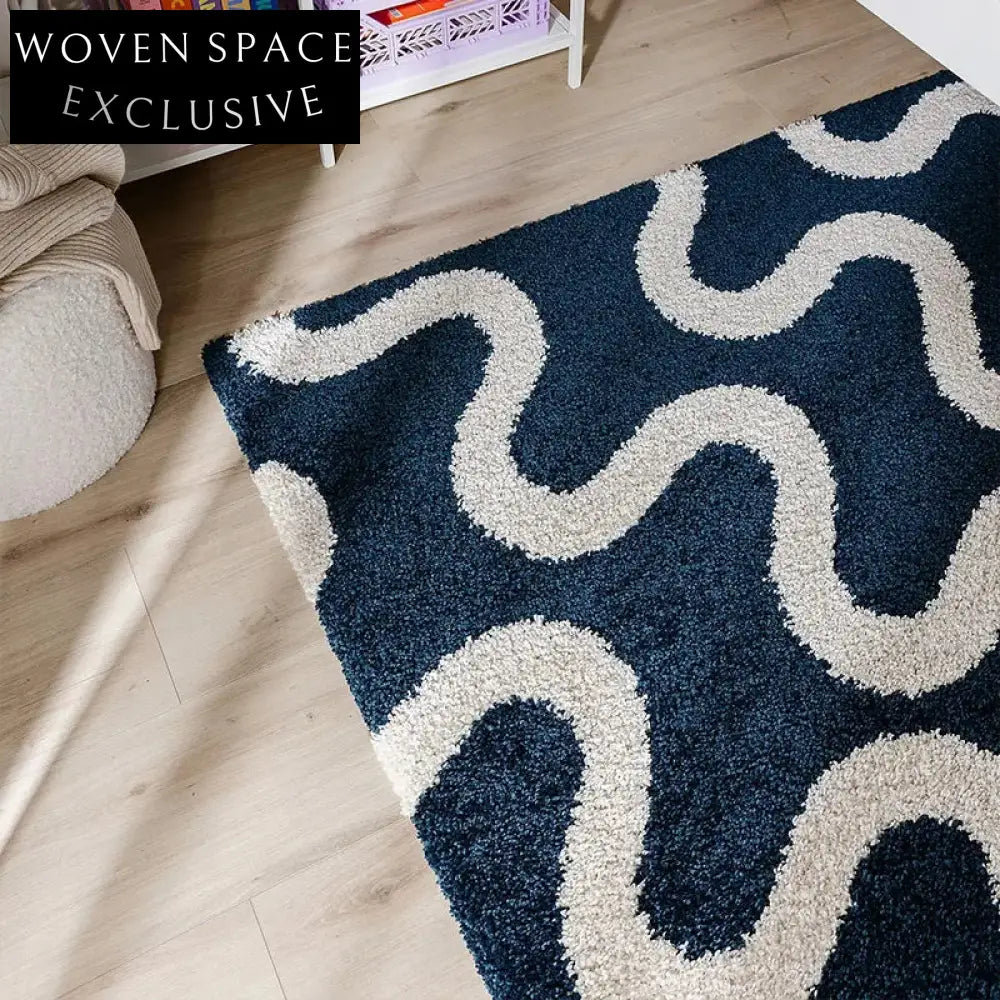 Elegant French Cream Style Black Stripe Polyester Area Rug for Modern Living