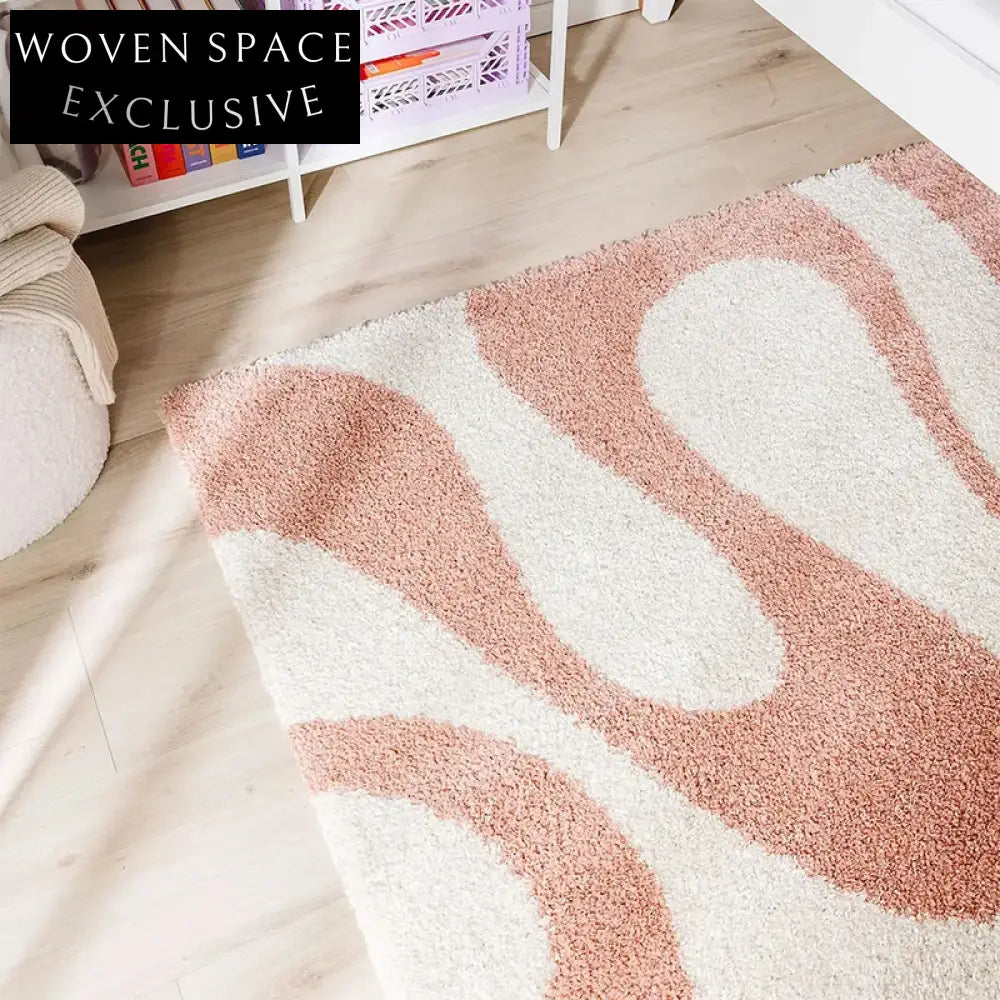 Elegant French Cream Style Black Stripe Polyester Area Rug for Modern Living