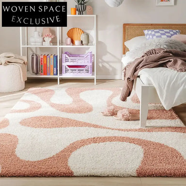 Elegant French Cream Style Black Stripe Polyester Area Rug for Modern Living