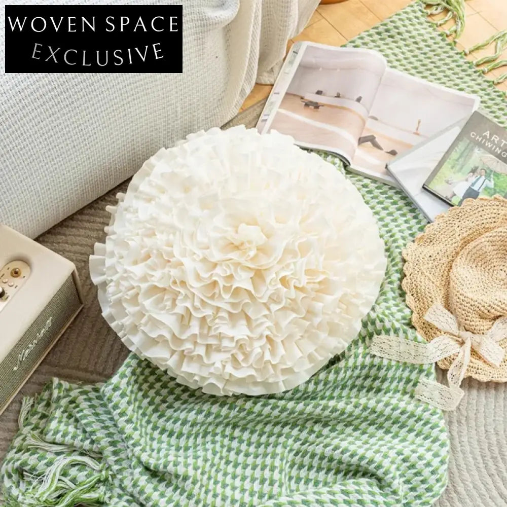 Elegant French Floral Fabric Square Living Room Sofa Accent Cushion